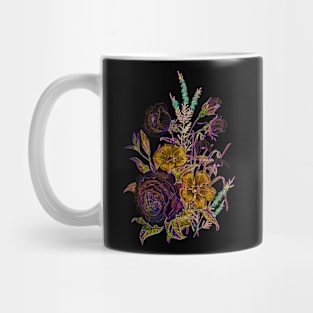 Black Panther Art - Glowing Flowers in the Dark 5 Mug